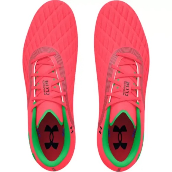 Under Armour Magnetico Pro 3 FG Women Soccer Cleats Sz 7.5 Red/Green 3027497-600 - Picture 3 of 14